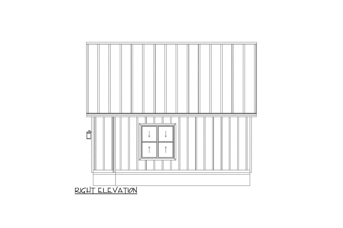 Plan 61438UT: Modern Farmhouse Style 2-Car Garage with Bonus Room Loft - 768 Sq Ft - Image #11 - Modern Farmhouse, New American, Traditional