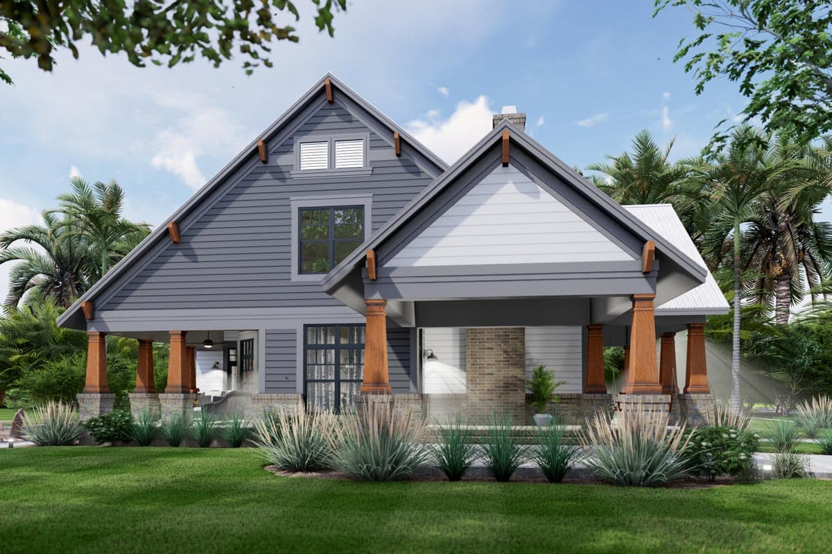 Plan 16927WG: 3-Bed Country Home Plan with Attached Carport and 2-Car Detached Garage - 1657 Sq Ft - Image #6 - Bungalow, Cottage, Country, Craftsman, New American