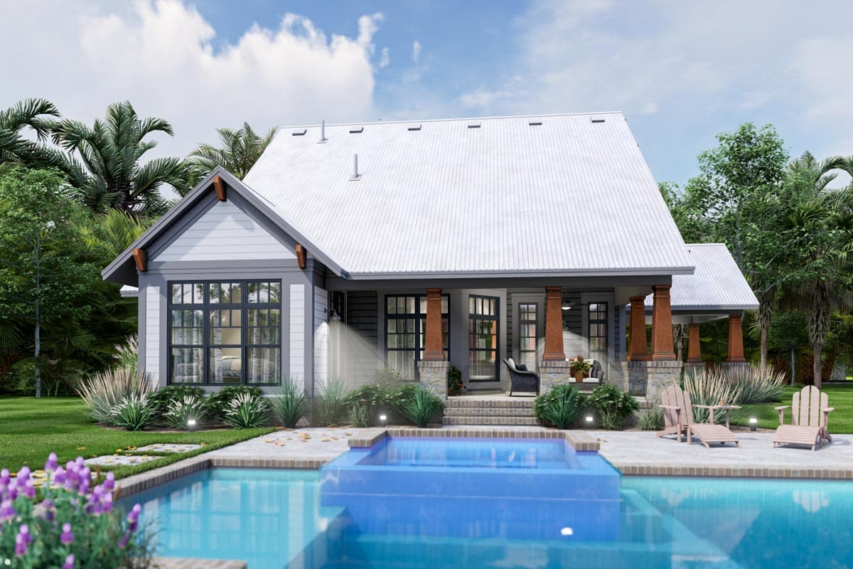 Plan 16927WG: 3-Bed Country Home Plan with Attached Carport and 2-Car Detached Garage - 1657 Sq Ft - Image #9 - Bungalow, Cottage, Country, Craftsman, New American