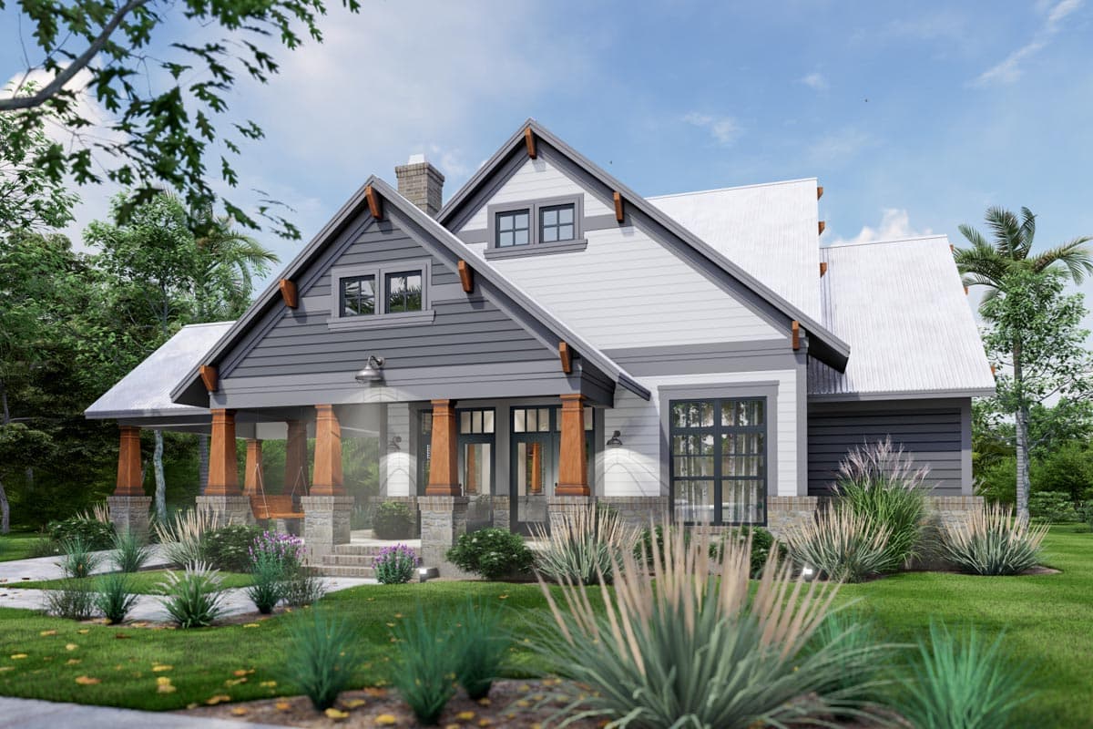 Plan 16927WG: 3-Bed Country Home Plan with Attached Carport and 2-Car Detached Garage - 1657 Sq Ft - Image #13 - Bungalow, Cottage, Country, Craftsman, New American