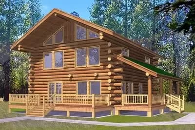 Cost-to-Build Report for Plan 35200GH: Compact Log House Plan ...
