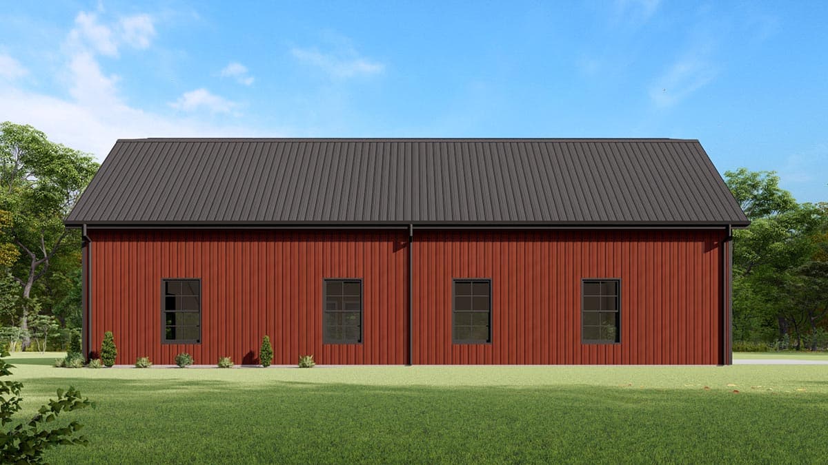 Plan 777063MTL: Over 3,000 Square Foot Barndominium with Wraparound Porch - Image #4 - Barndominium, Country, Farmhouse, Modern Farmhouse, Mountain, New American, Rustic