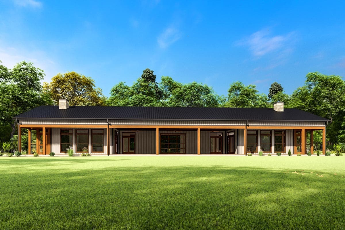 Plan 777065MTL: Country Contemporary Duplex with Matching 1 Bed 1056 Sq Ft Units - Image #9 - Barndominium, Contemporary, Country, Farmhouse