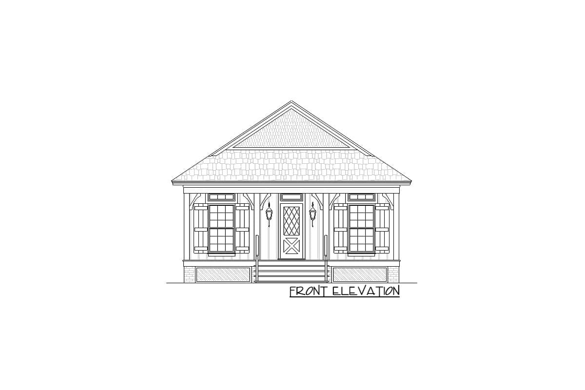Plan 55229BR: 1040 Square Foot 2 Bed and 2 Bath Cottage with Large Front and Rear Porches - Image #7 - Cottage, Country, Traditional
