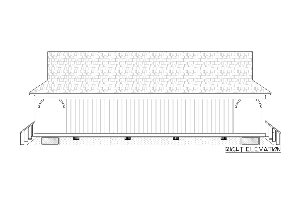 Plan 55229BR: 1040 Square Foot 2 Bed and 2 Bath Cottage with Large Front and Rear Porches - Image #10 - Cottage, Country, Traditional