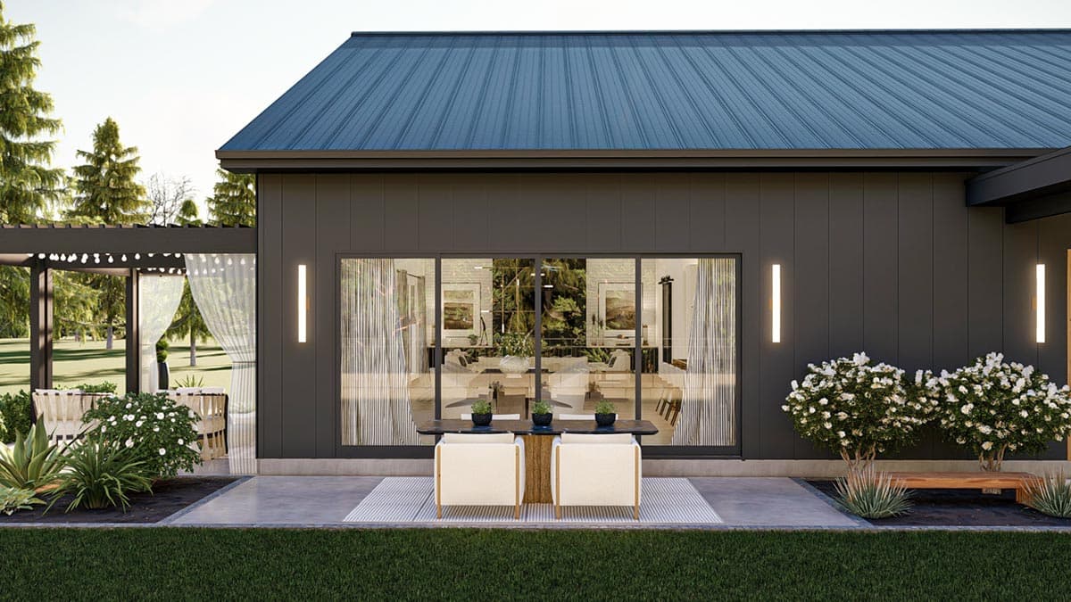 Plan 623246DJ: 3-Bed Barndominium-Style House Plan with 1835 Square Foot Garage with RV Bay - Image #5 - Barndominium, Country, Rustic