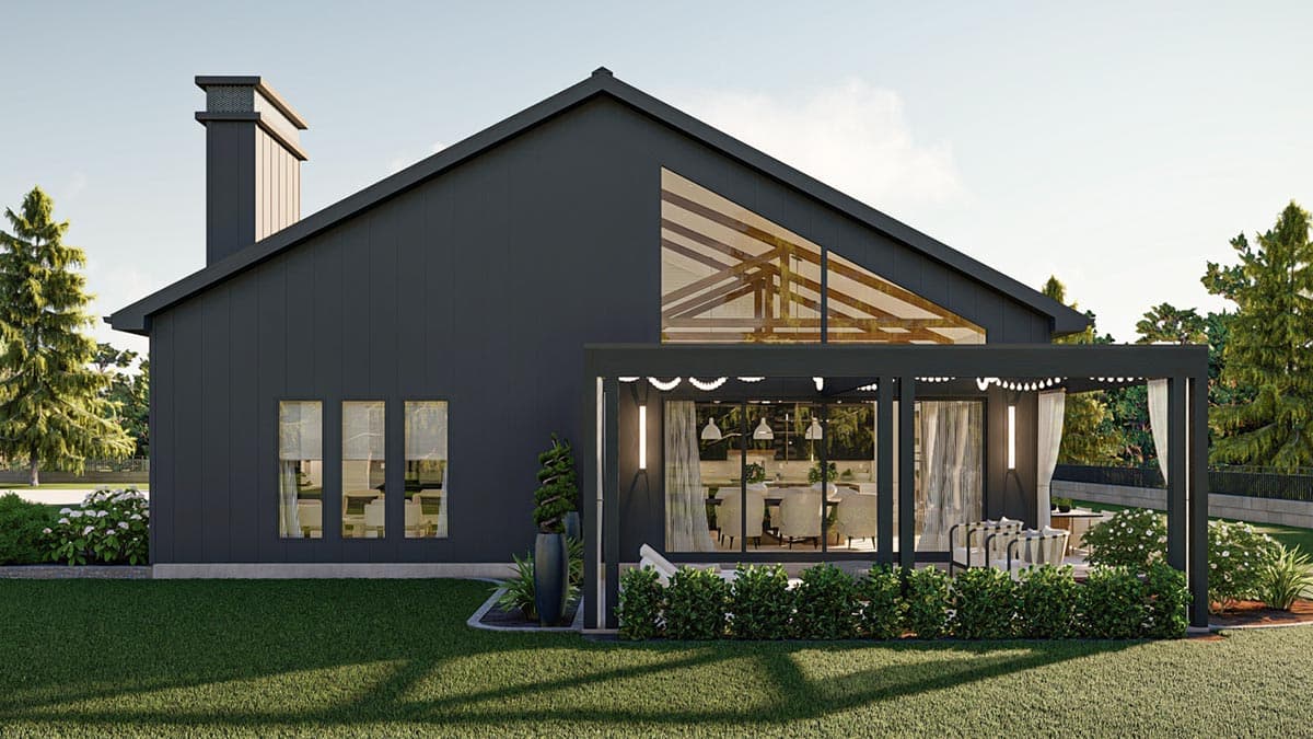 Plan 623246DJ: 3-Bed Barndominium-Style House Plan with 1835 Square Foot Garage with RV Bay - Image #7 - Barndominium, Country, Rustic