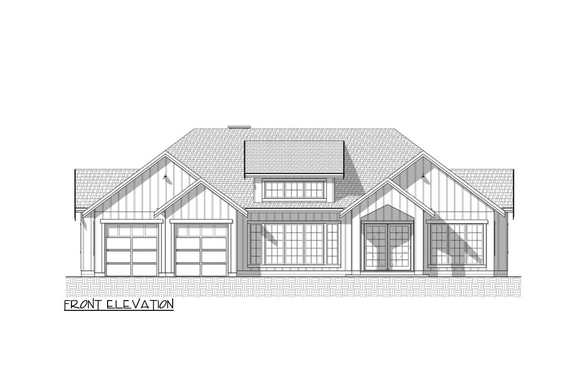Plan 330011WLE: New American Ranch Home Plan with Prep Kitchen and Grilling Patio - 2692 Sq Ft - Image #5 - Contemporary, Country, Craftsman, Mountain, New American
