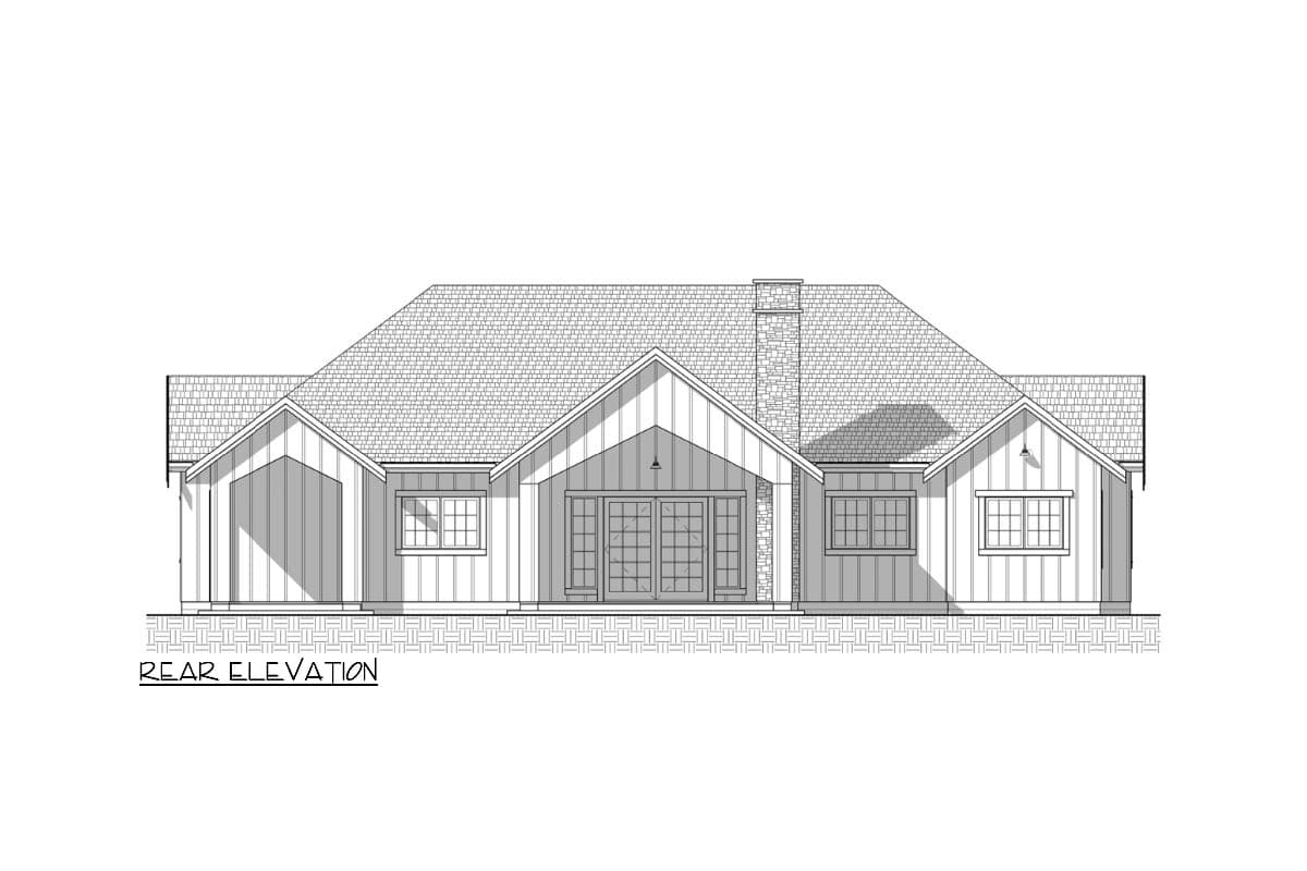 Plan 330011WLE: New American Ranch Home Plan with Prep Kitchen and Grilling Patio - 2692 Sq Ft - Image #7 - Contemporary, Country, Craftsman, Mountain, New American