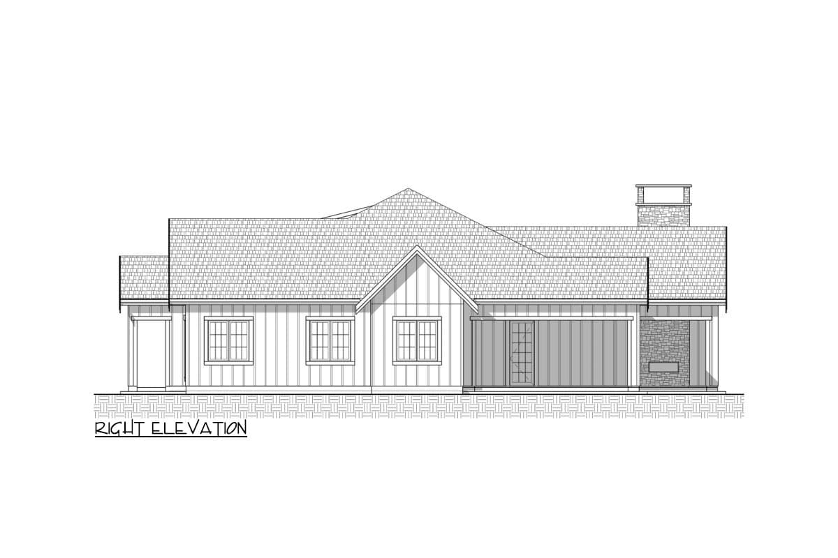 Plan 330011WLE: New American Ranch Home Plan with Prep Kitchen and Grilling Patio - 2692 Sq Ft - Image #8 - Contemporary, Country, Craftsman, Mountain, New American