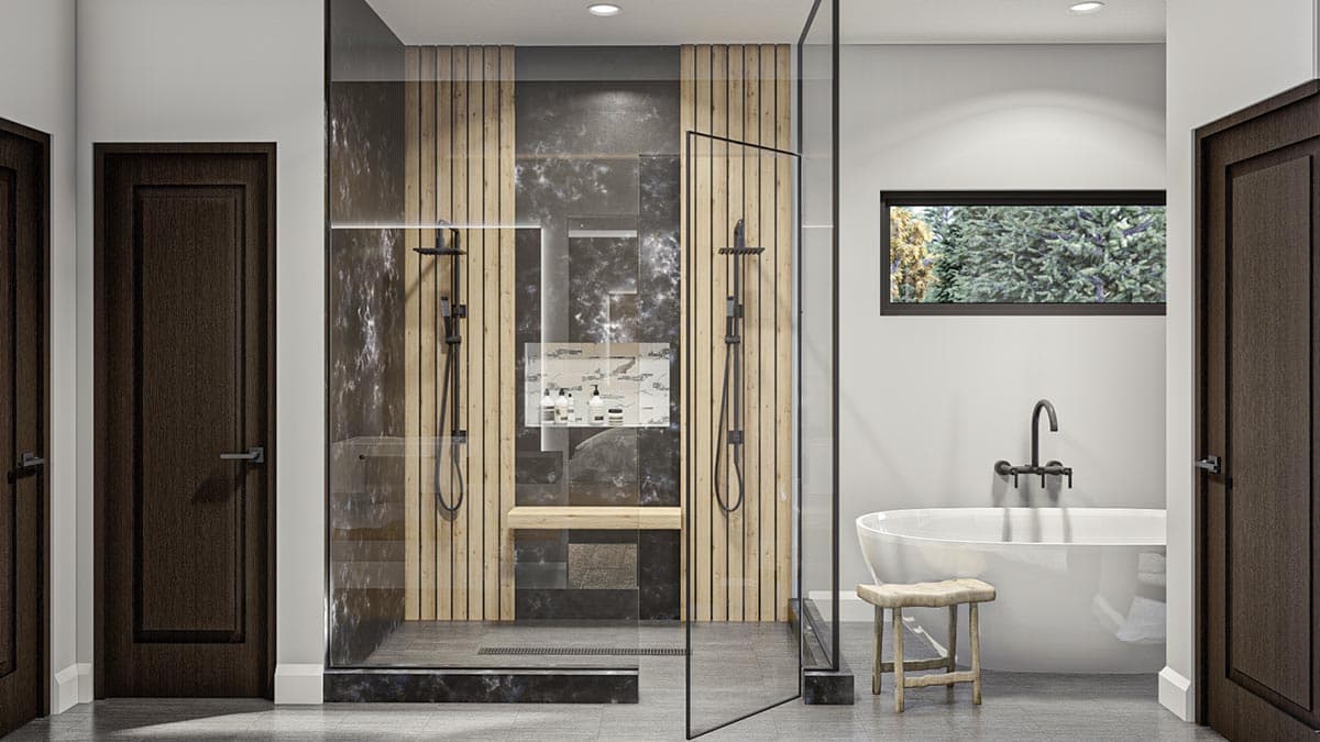 Plan 623247DJ: Modern Prairie Style House Plan with Two Levels of Outdoor Living - Image #15 - Contemporary, Mid Century Modern, Modern, Prairie