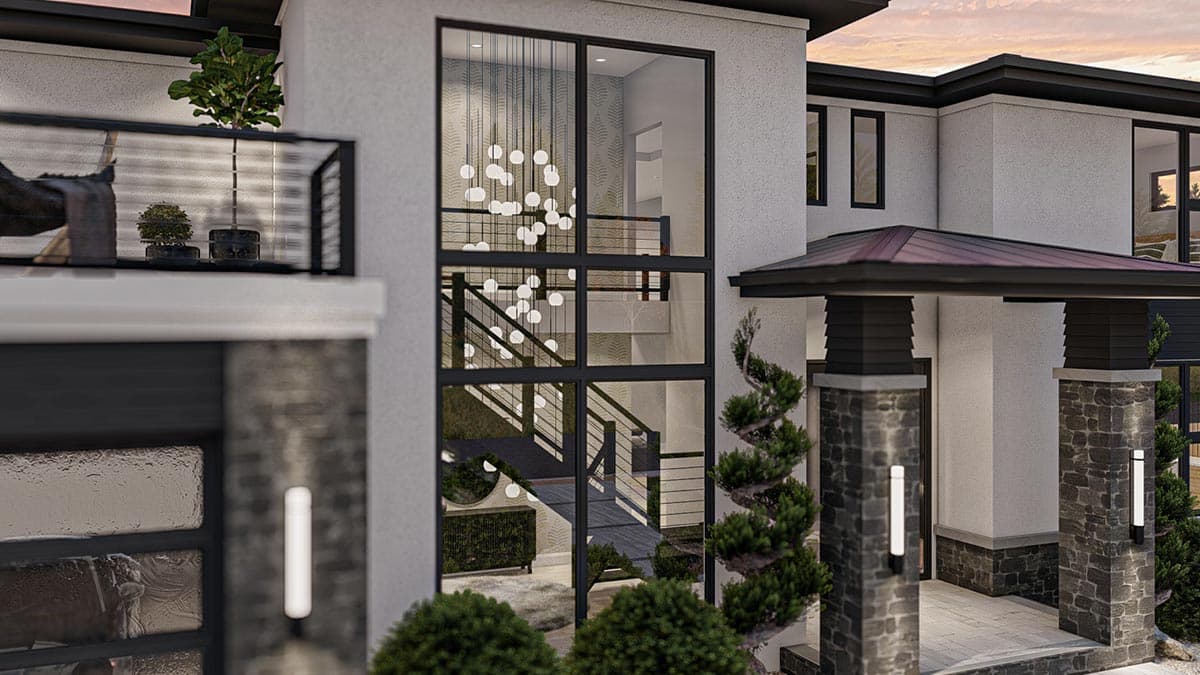 Plan 623247DJ: Modern Prairie Style House Plan with Two Levels of Outdoor Living - Image #18 - Contemporary, Mid Century Modern, Modern, Prairie