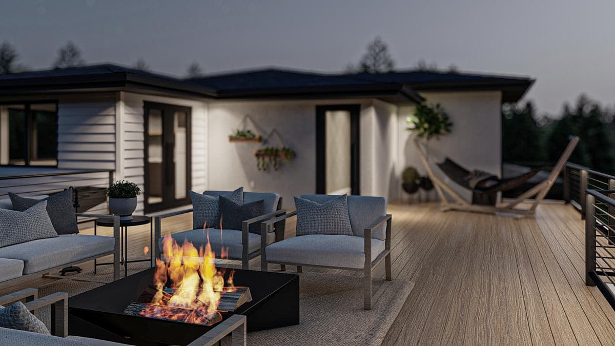 Plan 623247DJ: Modern Prairie Style House Plan with Two Levels of Outdoor Living - Image #19 - Contemporary, Mid Century Modern, Modern, Prairie