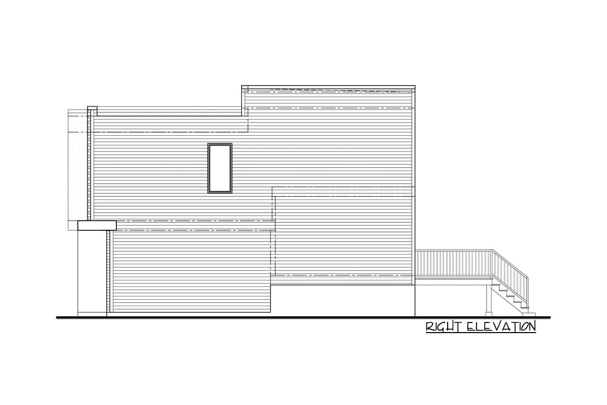 Plan 90346PD: Modern 2-Unit Structure with Rear Porches and Single Garages - Image #5 - Contemporary, Modern