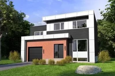 Contemporary 2-Story House Plan with Open Main Level