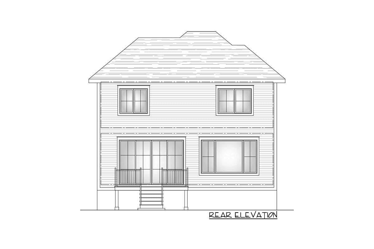 Plan 90350PD: Modern 2-Story House Plan with 1,541 Square Feet of Living Space - Image #4 - European, Modern Farmhouse, New American, Transitional