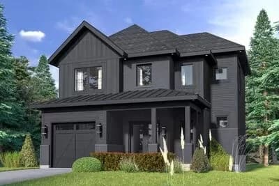 Modern 2-Story House Plan with 1,541 Square Feet of Living Space