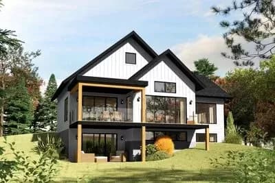 New American Country House Plan with Optional Basement - 1245 Sq Ft