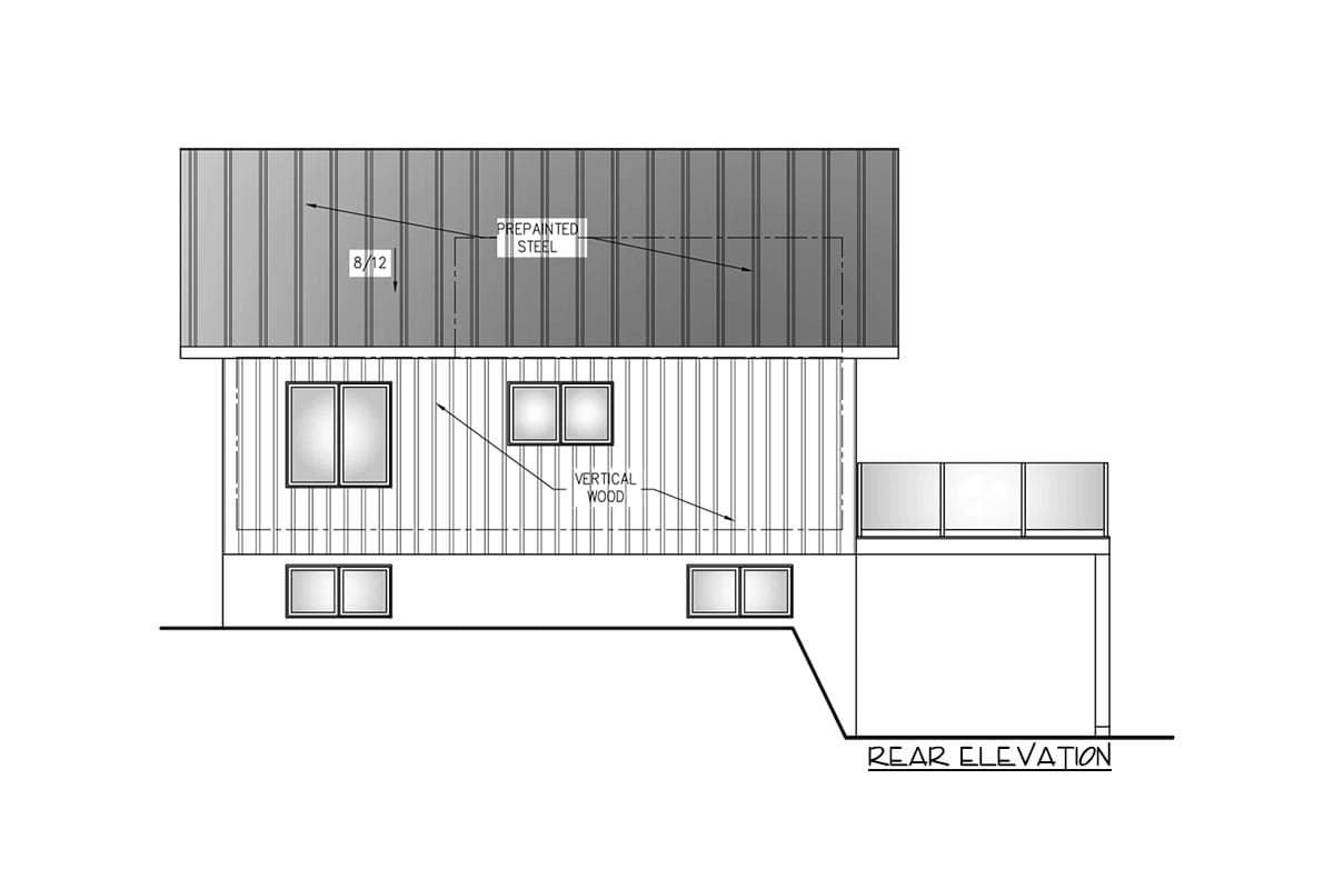 Plan 90352PD: 720 Square Foot Rustic Split Level House Plan with Option to Finish Ground Level - Image #4 - Country, Craftsman, Mountain, Northwest