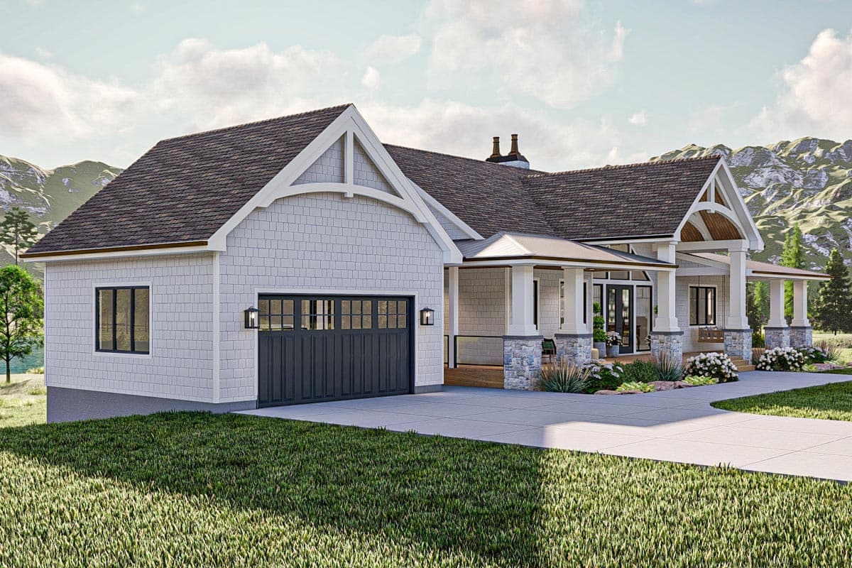 Plan 623249DJ: 2146 Square Foot 2-Bed Lake House Plan with Wraparound Deck and Vaulted Open Floor Plan - Image #18 - Country, Craftsman, Mountain, New American, Ranch