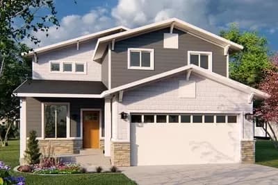 Northwest Craftsman Plan with Parlor and Island Kitchen