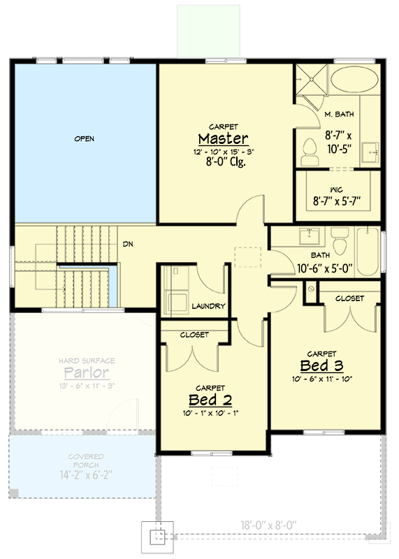 Plan 910079WHD: 3-Bedroom Modern House Plan with Shed-style Roof - 1861 Sq Ft - Floor Plan - 2nd Floor - Contemporary, Modern, Northwest