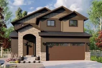 Transitional Tudor Home Plan with over 1,900 Square Feet of Living Space