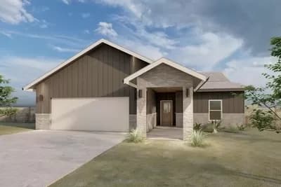 1552 Square Foot 3-Bed House Plan with 2-Car Garage
