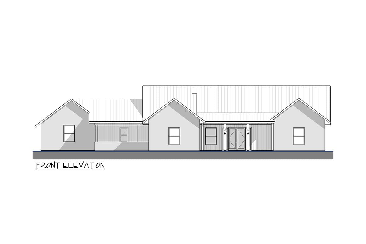 Plan 380006ASH: 3215 Square Foot Rustic Ranch with 11' Deep Front Porch - Image #8 - Ranch, Rustic