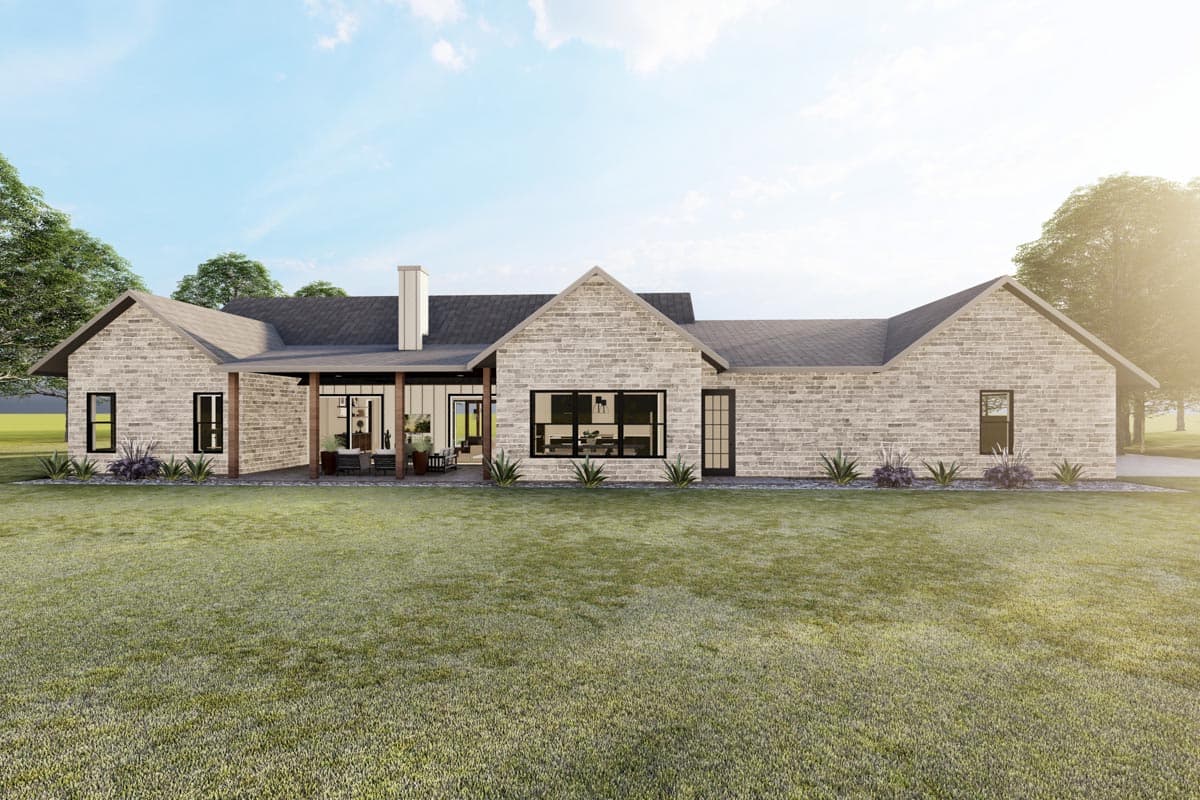 Plan 380006ASH: 3215 Square Foot Rustic Ranch with 11' Deep Front Porch - Image #7 - Ranch, Rustic