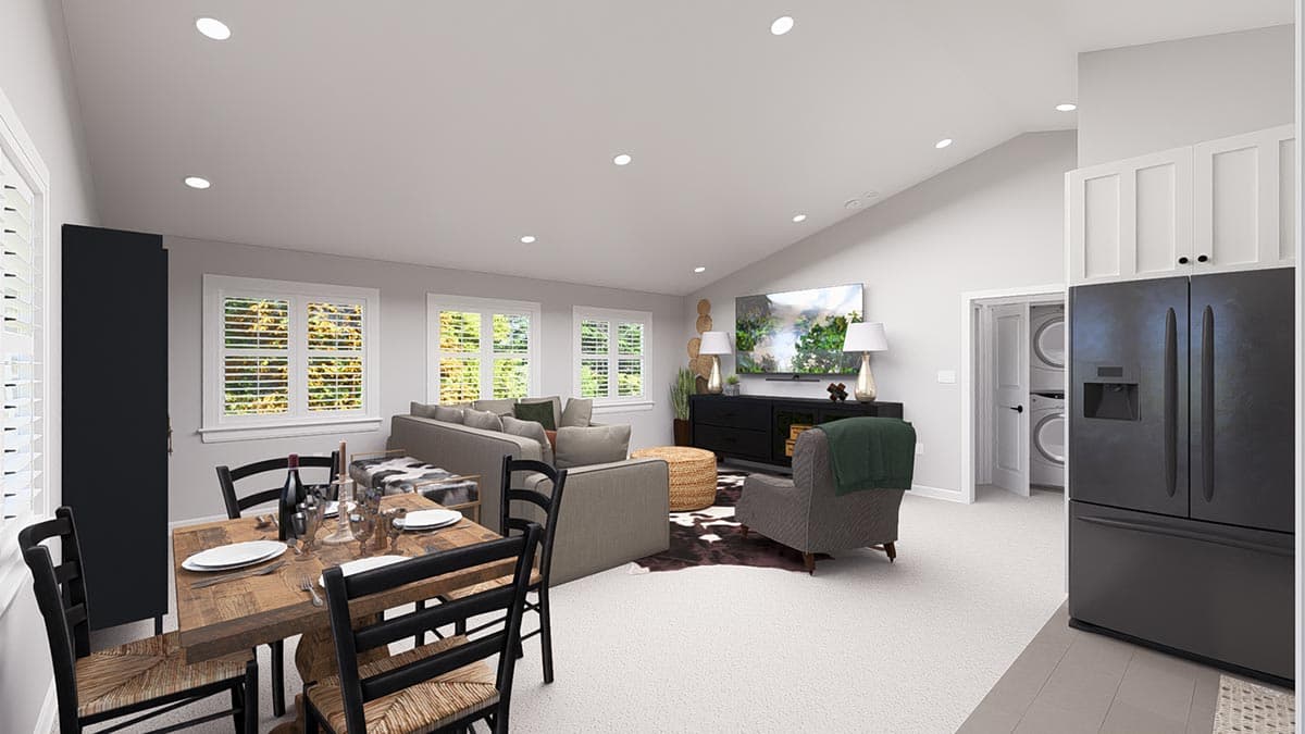 Plan 61442UT: 1500 Square Foot RV Garage Apartment - Image #5 - Barndominium, Country, Southern, Traditional