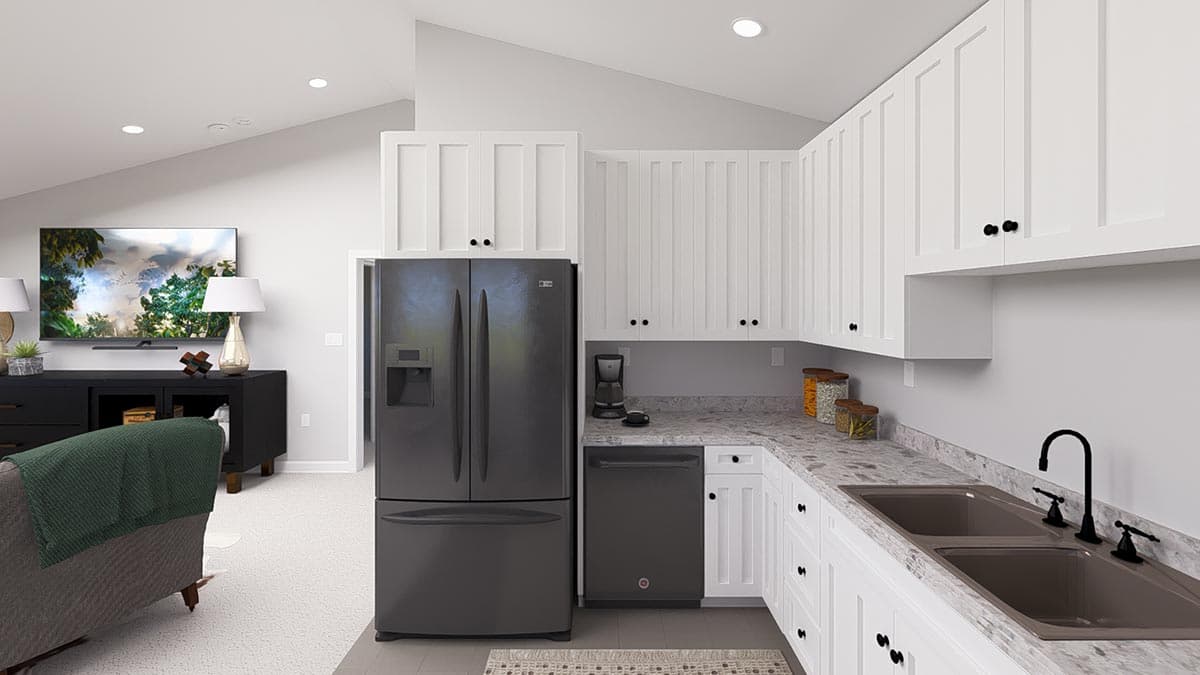 Plan 61442UT: 1500 Square Foot RV Garage Apartment - Image #10 - Barndominium, Country, Southern, Traditional