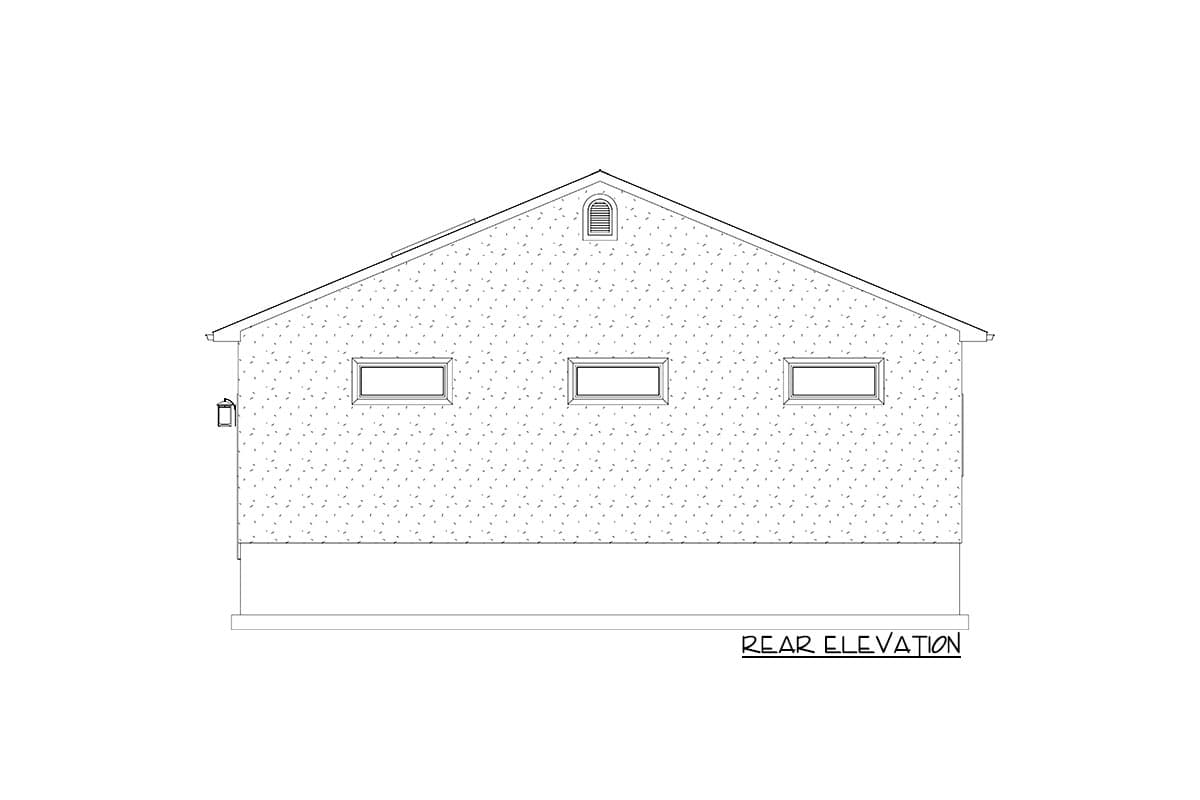 Plan 61443UT: 1600 Square Foot 3-Car Garage with Center RV Bay - Image #8 - Traditional