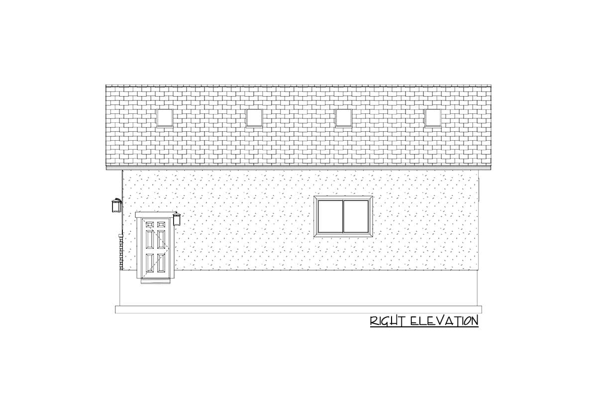 Plan 61443UT: 1600 Square Foot 3-Car Garage with Center RV Bay - Image #9 - Traditional