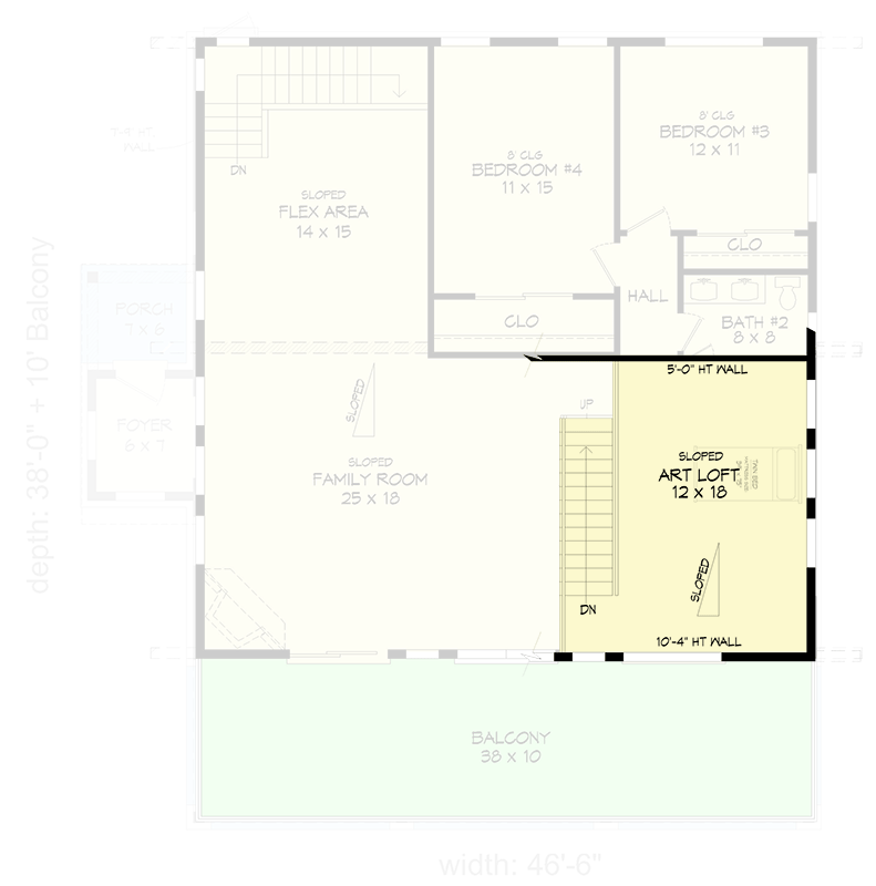 Plan 680139VR: Modern Lake House Plan with 4 Bedrooms Under 3200 Sq Ft with Two Family Rooms and a Loft - Floor Plan - 3rd Floor - Mid Century Modern, Modern, Mountain