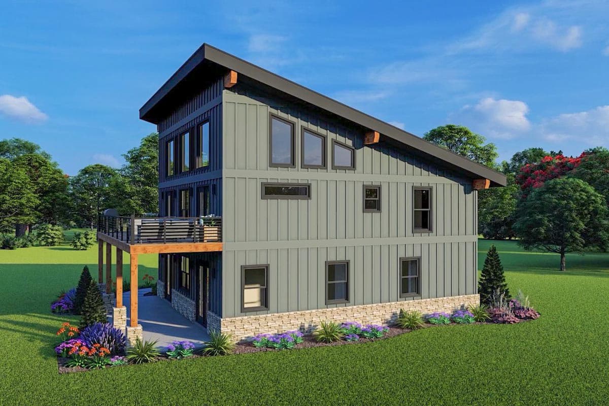 Plan 680139VR: Modern Lake House Plan with 4 Bedrooms Under 3200 Sq Ft with Two Family Rooms and a Loft - Image #5 - Mid Century Modern, Modern, Mountain