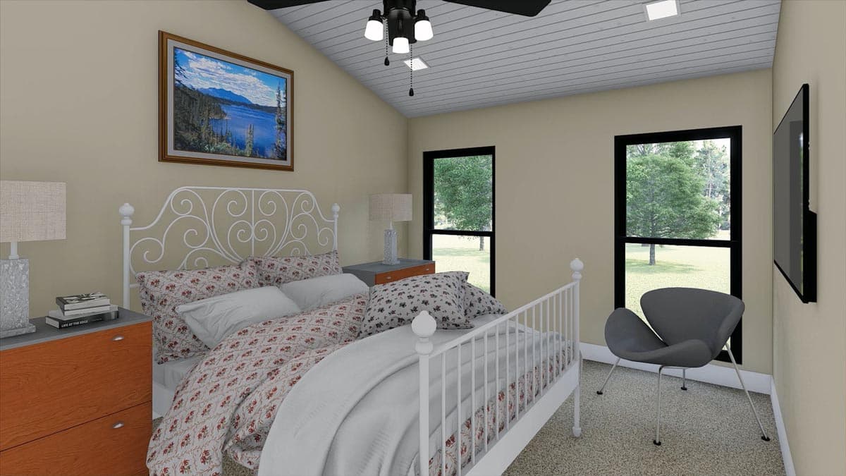 Plan 680139VR: Modern Lake House Plan with 4 Bedrooms Under 3200 Sq Ft with Two Family Rooms and a Loft - Image #15 - Mid Century Modern, Modern, Mountain