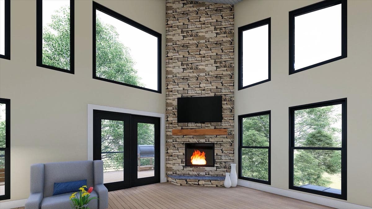 Plan 680139VR: Modern Lake House Plan with 4 Bedrooms Under 3200 Sq Ft with Two Family Rooms and a Loft - Image #21 - Mid Century Modern, Modern, Mountain