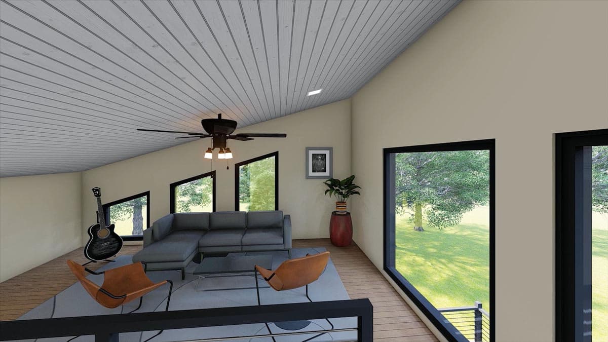 Plan 680139VR: Modern Lake House Plan with 4 Bedrooms Under 3200 Sq Ft with Two Family Rooms and a Loft - Image #22 - Mid Century Modern, Modern, Mountain