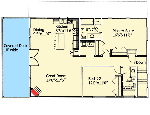 Plan 35245GH: Popular Compact Design - 1901 Sq Ft - Floor Plan - 2nd Floor - Carriage, Mountain, Vacation