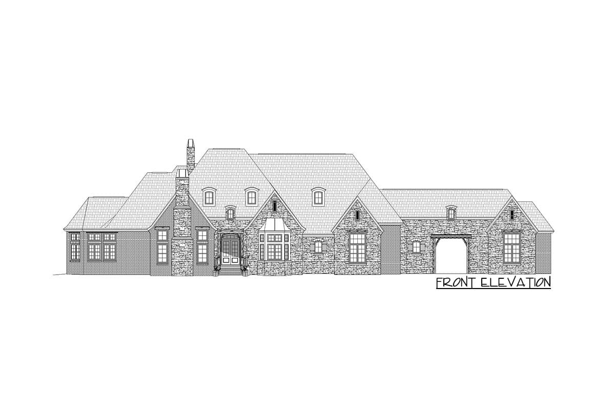 Plan 680140VR: Luxury European Home Plan with Expansive Great Room / Rear Porch - Image #16 - European, French Country, Traditional