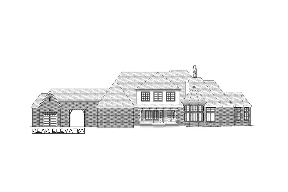 Plan 680140VR: Luxury European Home Plan with Expansive Great Room / Rear Porch - Image #18 - European, French Country, Traditional