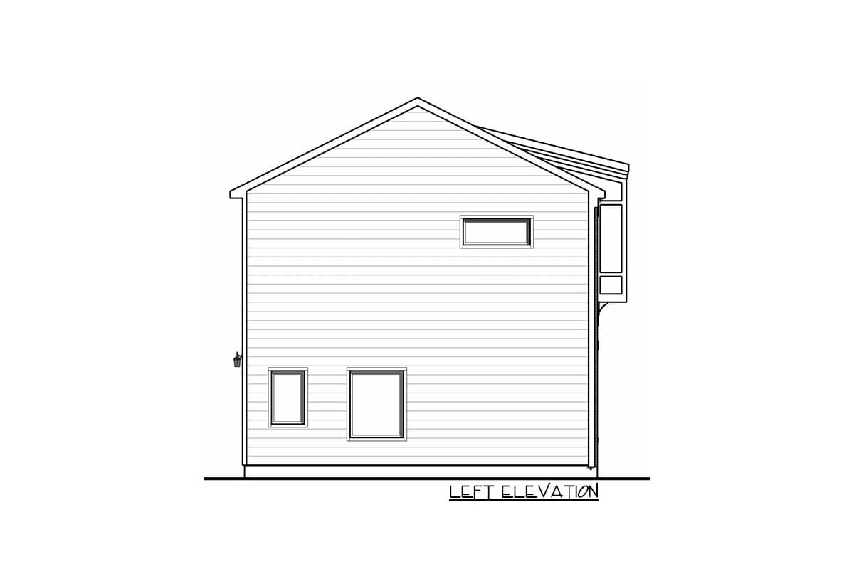 Plan 100308GHR: Two-Story Townhouse with Open Concept Layout and an Oversize Garage  - Image #4 - Contemporary, Mid Century Modern, Modern, Transitional