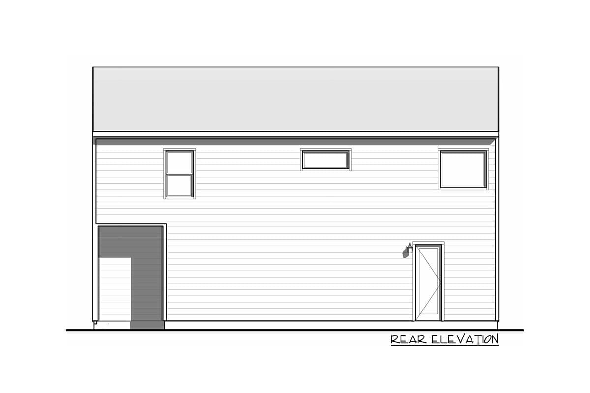 Plan 100308GHR: Two-Story Townhouse with Open Concept Layout and an Oversize Garage  - Image #5 - Contemporary, Mid Century Modern, Modern, Transitional