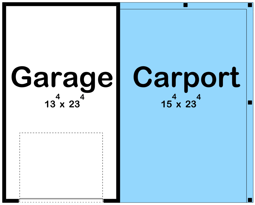 Plan 623251DJ: Modern Garage-and-Carport Plan - Floor Plan - Main Level - Contemporary, Mid Century Modern, Modern, Northwest