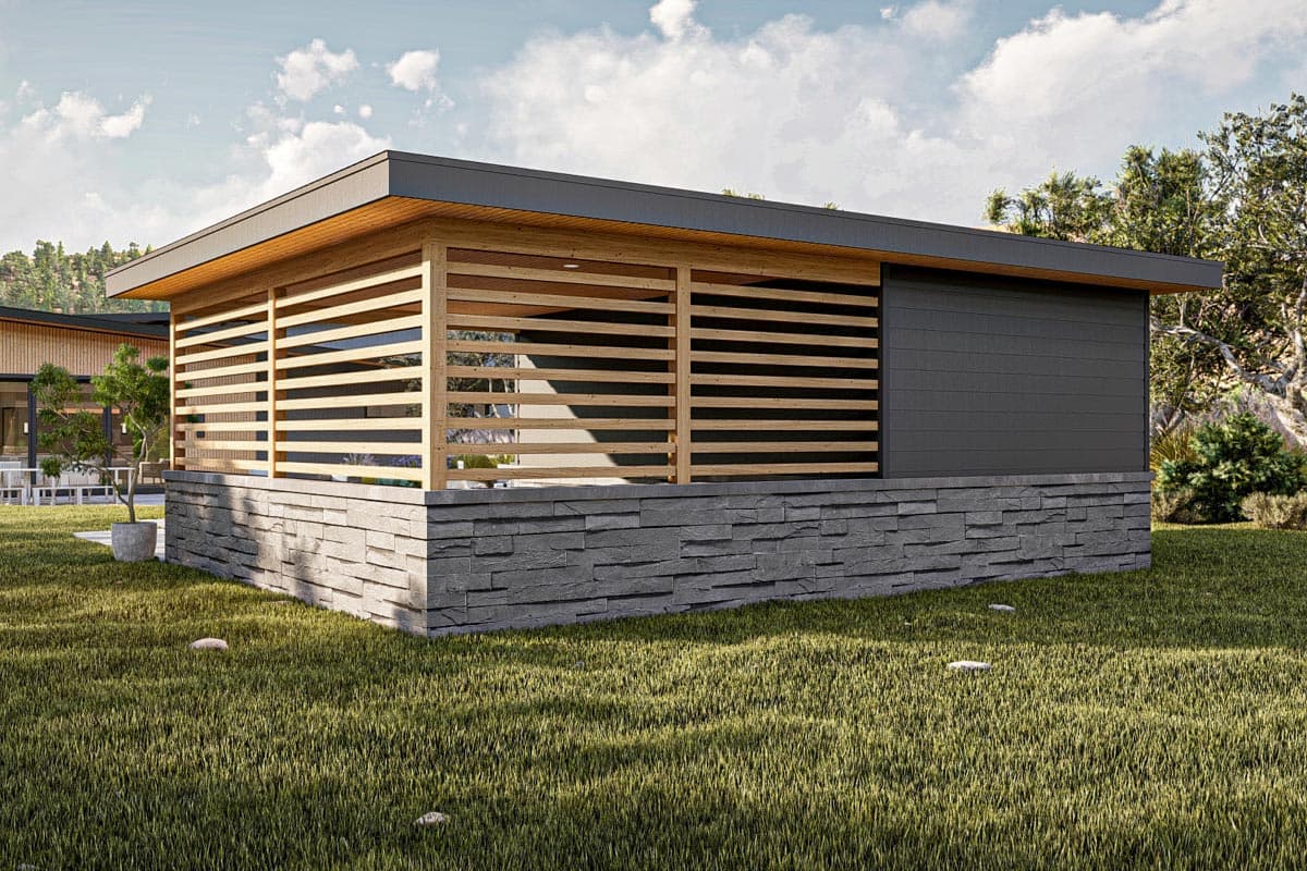 Plan 623251DJ: Modern Garage-and-Carport Plan - Image #8 - Contemporary, Mid Century Modern, Modern, Northwest