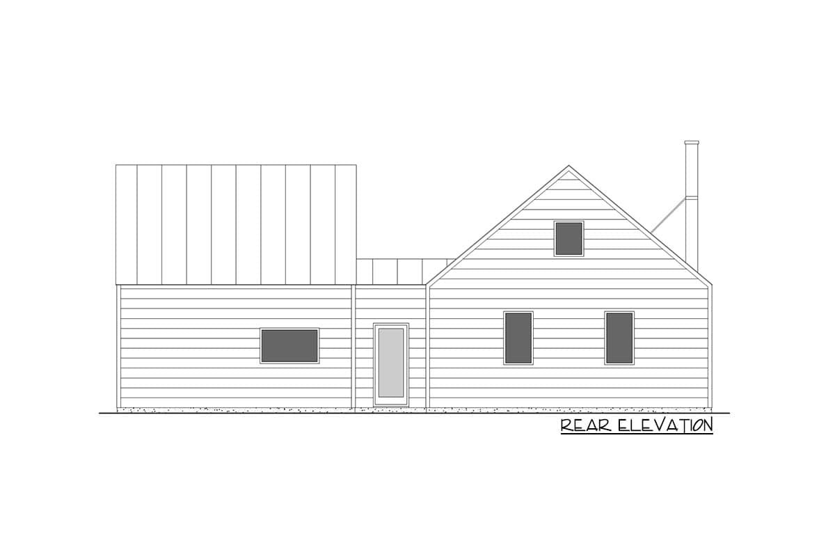 Plan 550004LAN: 2-Bed Modern Scandinavian-Style House Plan Under 1200 Square Feet - Image #4 - Contemporary, Mid Century Modern, Modern, Scandinavian