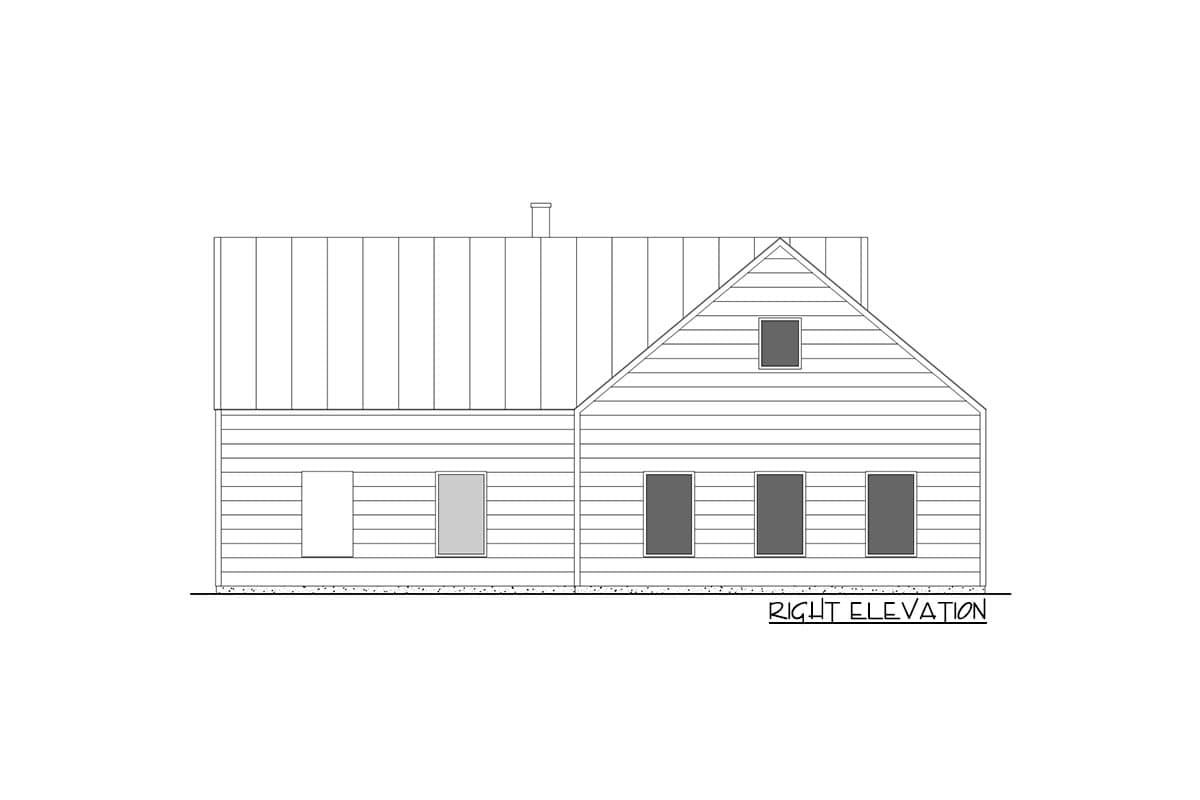 Plan 550004LAN: 2-Bed Modern Scandinavian-Style House Plan Under 1200 Square Feet - Image #5 - Contemporary, Mid Century Modern, Modern, Scandinavian