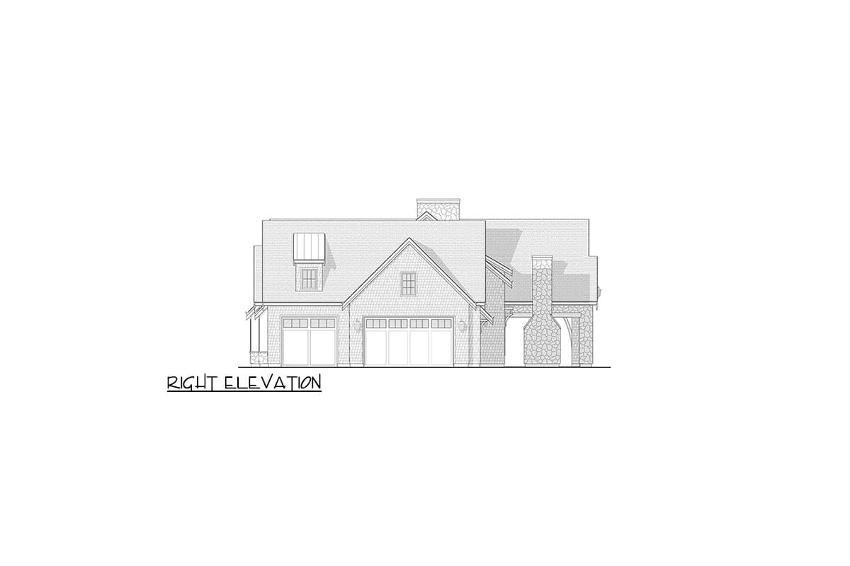 Plan 270079AF: 4300 Square Foot New American House Plan with 2-Story Ceilings in the Core - Image #8 - Country, Craftsman, New American, Transitional