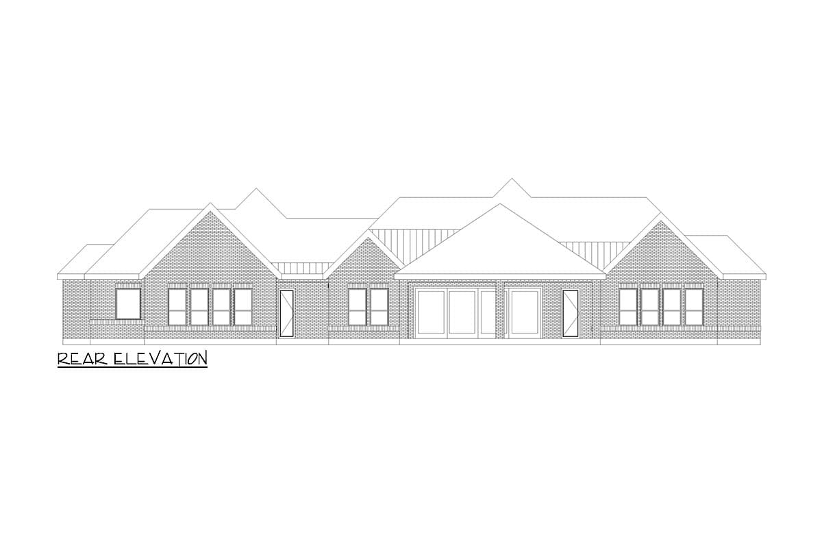 Plan 36689TX: One-Level Hill Country Home Plan with Study and Fitness Room - Image #4 - European, Hill Country, Ranch, Transitional